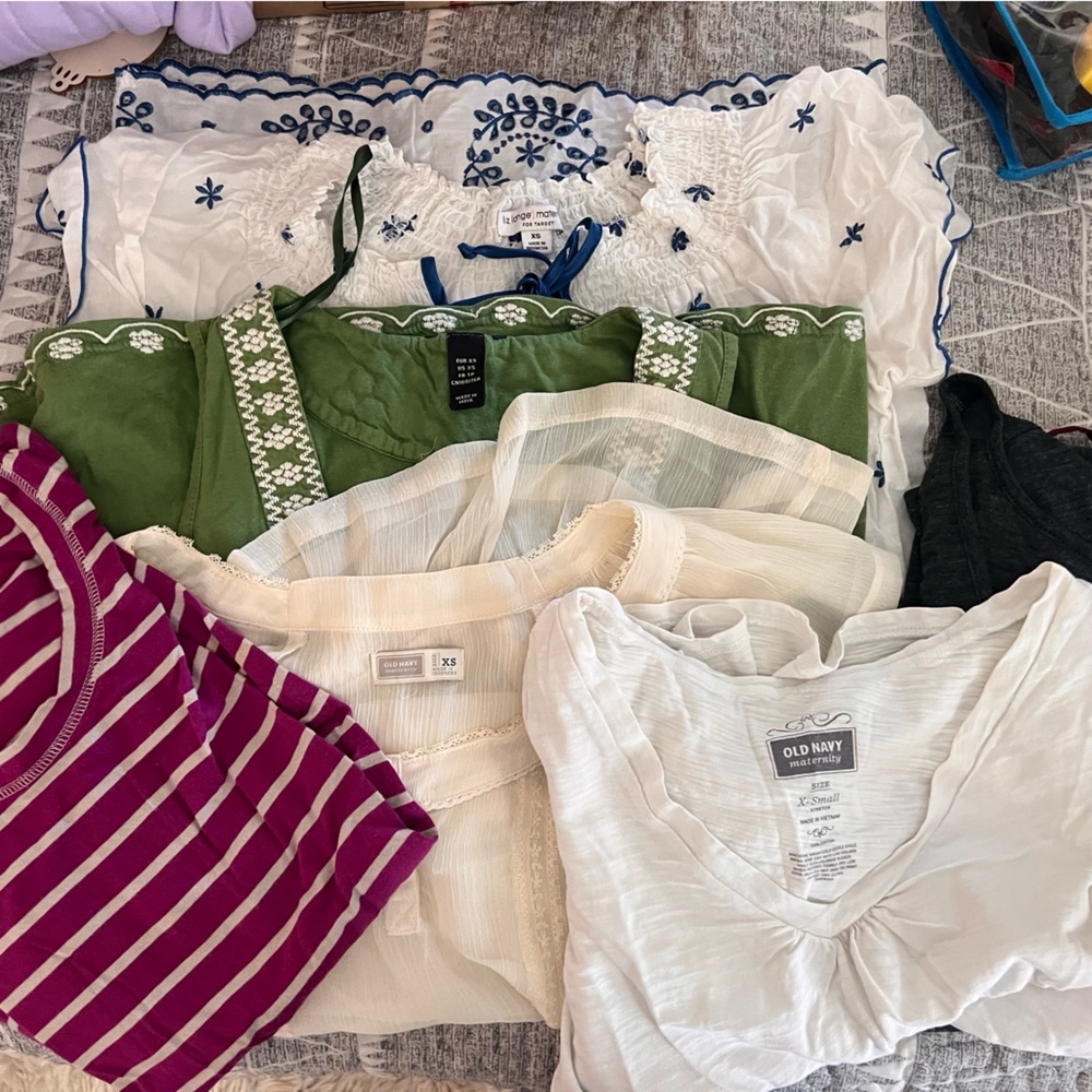 Five Small maternity tops